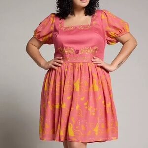 Disney Sleeping Beauty Silhouette Plus Size Filigree Patterned Dress BoxLunch